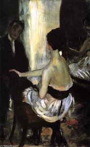 Seated Actress With Mirror — William James Glackens