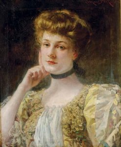 Portrait Of A Pensive Lady — James Carroll Beckwith