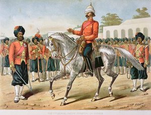 The 7th Bengal Infantry On Parade — Richard Simkin