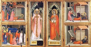Reliquary with scenes from the legend of St Fina