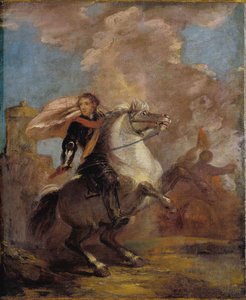 An Officer On Horseback — Sir Joshua Reynolds, Rococo Portraiture