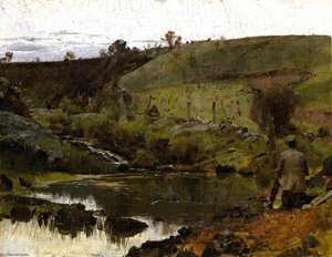 A Quiet Day On The Darebin Creek — Thomas William Roberts