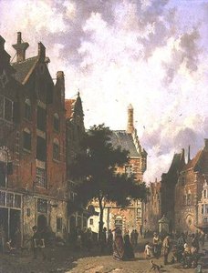 Street Scene In Holland — Adrianus Eversen