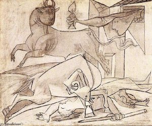 Etude Pour Guernica — Pablo Picasso, Cubist Exploration