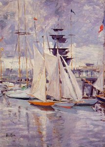 The Harbor At Deauville — Paul César Helleu