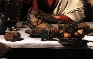 Supper At Emmaus (detail) (16) — Caravaggio
