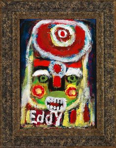 Untitled (figure With Green Face And Bared Teeth) — Eddy Mumma