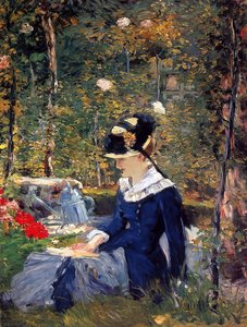 Young Woman In The Garden — Édouard Manet, Impressionism