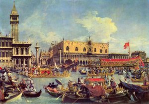 The Bucintoro Returning To The Molo On Ascension Day — Canaletto