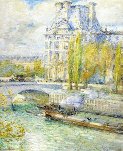 Le Louvre Et Le Pont Royal — Frederick Childe Hassam