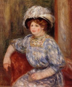Woman In Blue — Pierre-auguste Renoir, Impressionism