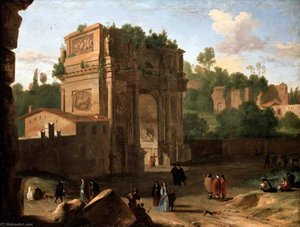 The Arch Of Constantine, Rome — Herman Van Swanevelt