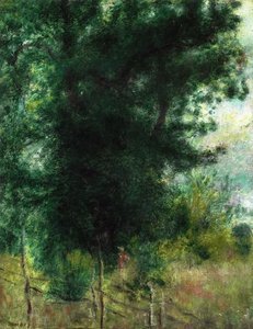 A Fence In The Forest — Pierre-auguste Renoir