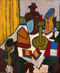 Still Life With Candlestick And Jug — William H. Johnson