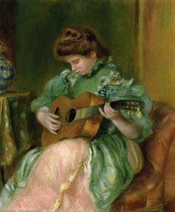Woman With A Guitar — Pierre-auguste Renoir