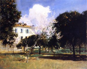 House And Garden, Nice (also Known As Almond Blossoms) — John Singer Sargent