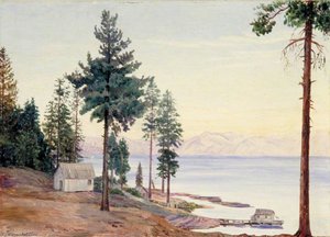 A View Of Lake Tahoe And Nevada Mountains, California — Marianne North
