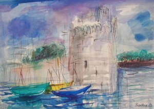 The End Of The Harbour — Mária Bozóky, Expressionism