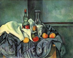 Still Life, Peppermint Bottle — Paul Cézanne