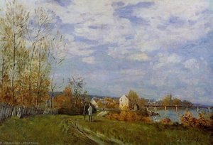 Banks Of The Seine At Bougival — Alfred Sisley