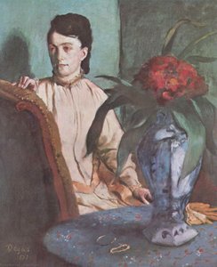 Woman With The Oriental Vase — Edgar Degas, Realist Impressionism