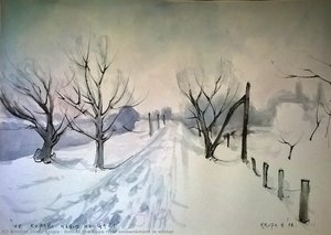 Beside The Kupa River Embankment In Winter — Alfred Freddy Krupa