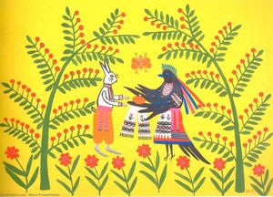 A Hare's Birthday Party — Maria Primachenko, Naive Art