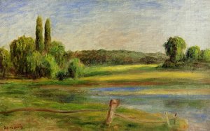 Landscape With Fence — Pierre-auguste Renoir