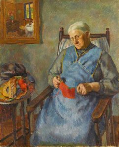 Old Woman Knitting — Patricia Preece