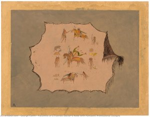 Facsimile Of A Pawnee Doctor's Robe With Fantastic Professional Designs — George Catlin