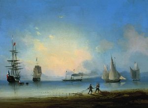 Russian And French Frigates — Ivan Konstantinovich Aivazovsky