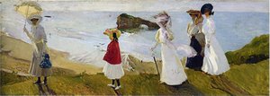Lighthouse Walk At Biarritz — Joaquín Sorolla Y Bastida, Impressionistic Luminosity