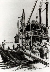 Loading The Tennessee Belle — Thomas Hart Benton