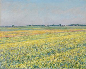 The Plain Of Gennevilliers, Yellow Fields — Gustave Caillebotte