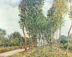 Banks Of The Loing At Moret — Alfred Sisley, Impressionism