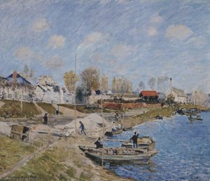 Sand On The Quayside, Port Marly — Alfred Sisley, Impressionist Landscape