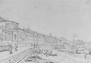 The Praya Grande From The South-west, Looking Towards The Town; And A Street Scene, Macao — George Chinnery