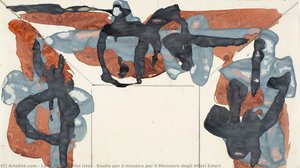 Studio Per Il Mosaico Per Il Ministero Degli Affari Esteri — Luigi Montanarini Isler