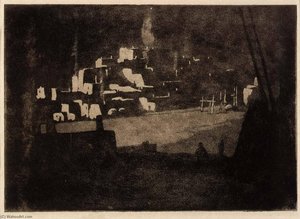 Pueblo At Night — Howard Cook