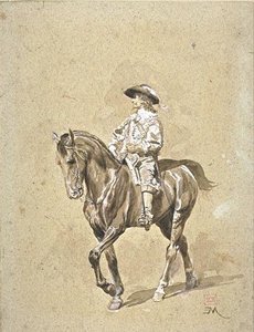 A Rider From The Early Seventeenth Century — Jean-louis Ernest Meissonier