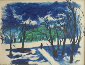Blue Landscape — Krishnaji Howlaji Ara, Expressionism