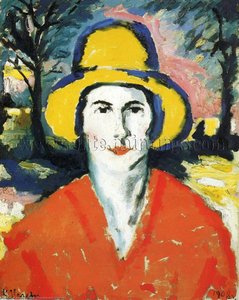 Portrait Of Woman In Yellow Hat — Kazimir Malevich, Post-impressionism