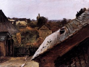 View Of Rooftops And Gardens — Carl Blechen, Romantic Industrialization