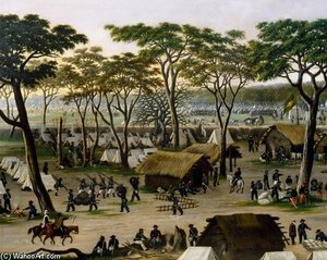 Establishing An Argentine Military Camp - — Cándido López