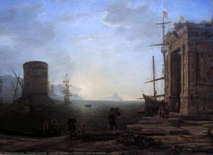 Harbour View At Sunrise — Claude Lorrain (claude Gellée), Baroque Landscape