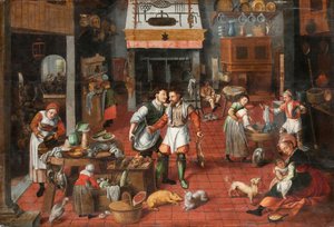 Kitchen Interior — Marten Van Cleve The Elder