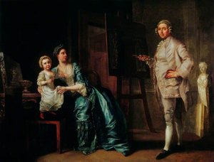 The Sculptor Joseph Wilton (1722–1803), With His Wife And Daughter — Francis Hayman