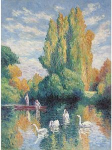 Poplars, Autumn — Maximilien Luce