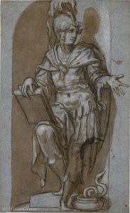 A Standing Soldier In A Niche, Possibly Attalus I Of Pergamon — Paolo Farinati