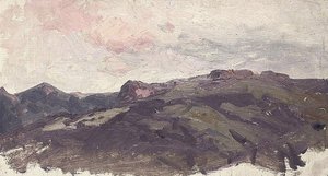 Mountainous Landscape — Franz Roubaud, Impressionism